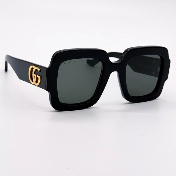 NEW GUCCI GG1547S 001 SQUARE BLACK GREY WOMEN SUNGLASSES GUCCI - Picture 6 of 13